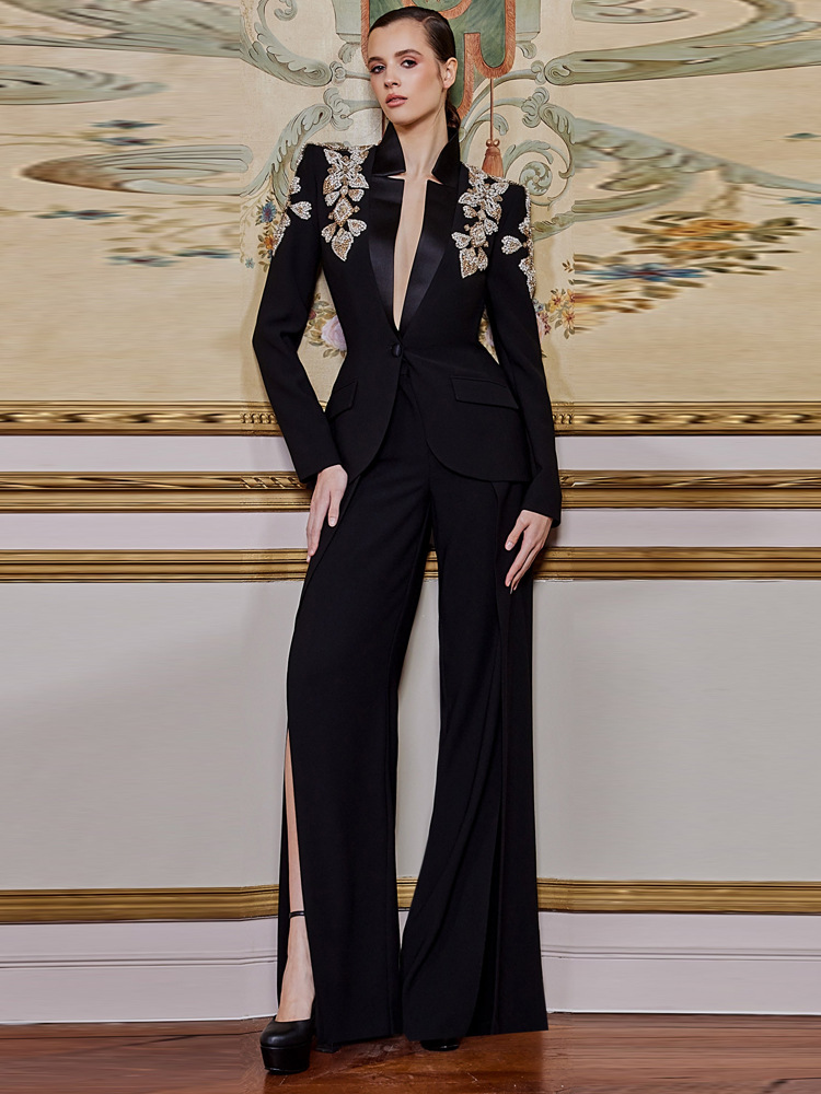Women'S Formal Wear Pants - Conjunto de 2 Piezas de Alta