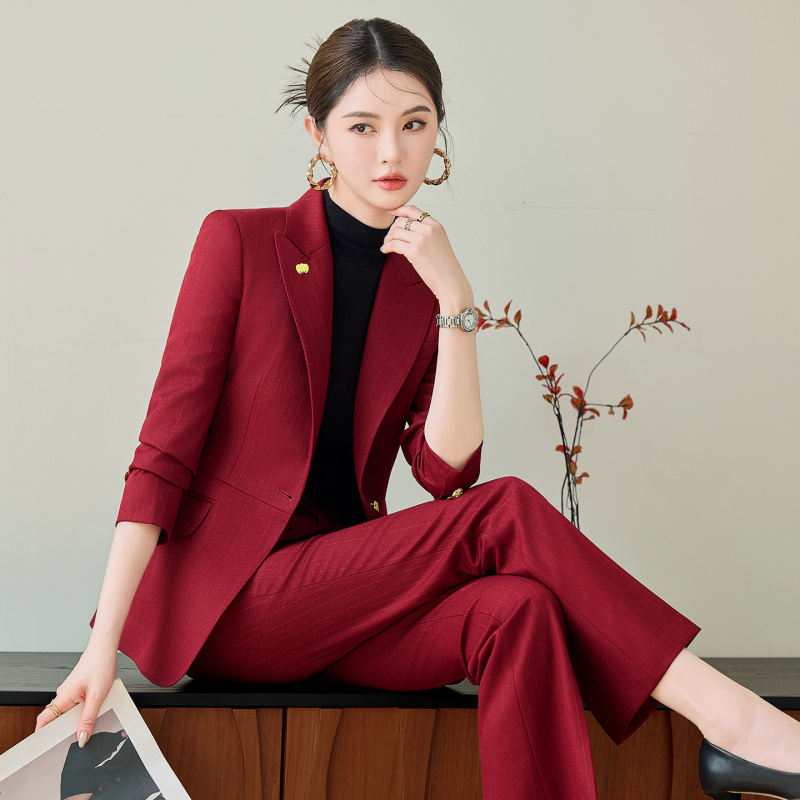 Women'S Office Formal Wear For Ladies - Conjunto de traje rojo para mujer,