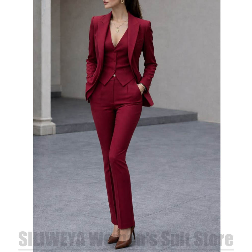 Women'S Office Formal Wear For Ladies - Conjunto de traje de 3 piezas