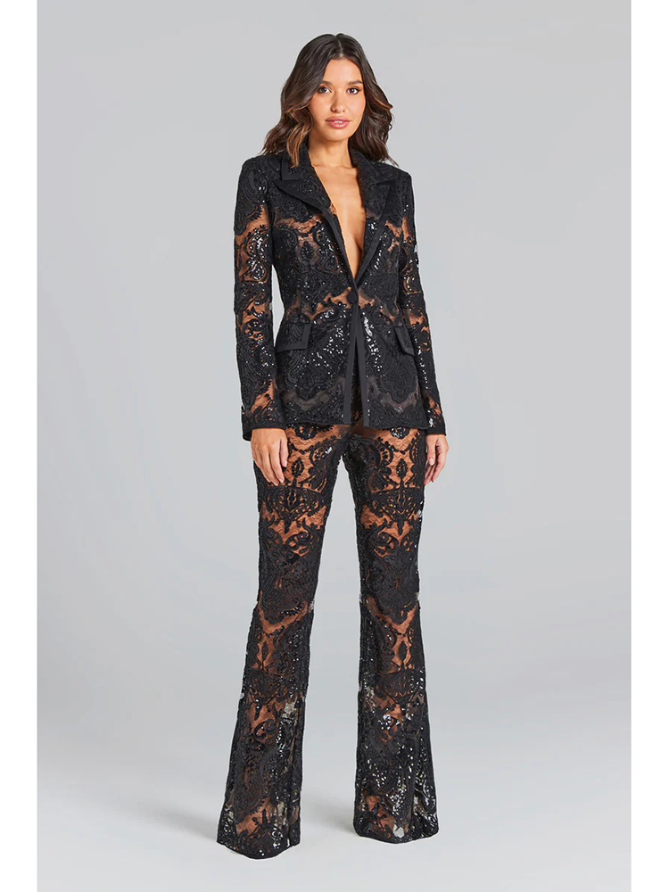 Women'S Formal Wear Pants - Conjunto de Traje de Diseñador HIGH