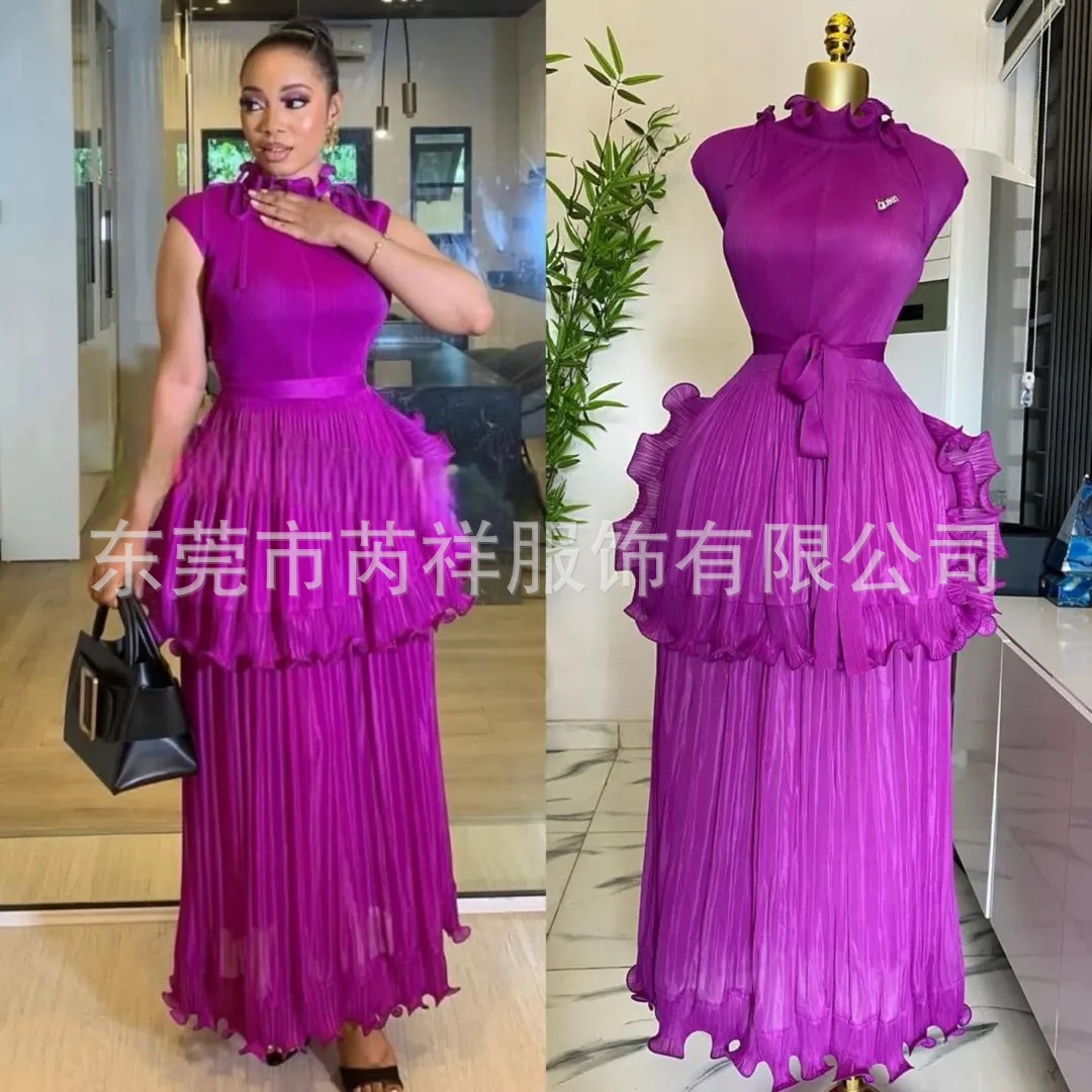 Wrap Dress Work - Vestido largo de mujer, estilo A,