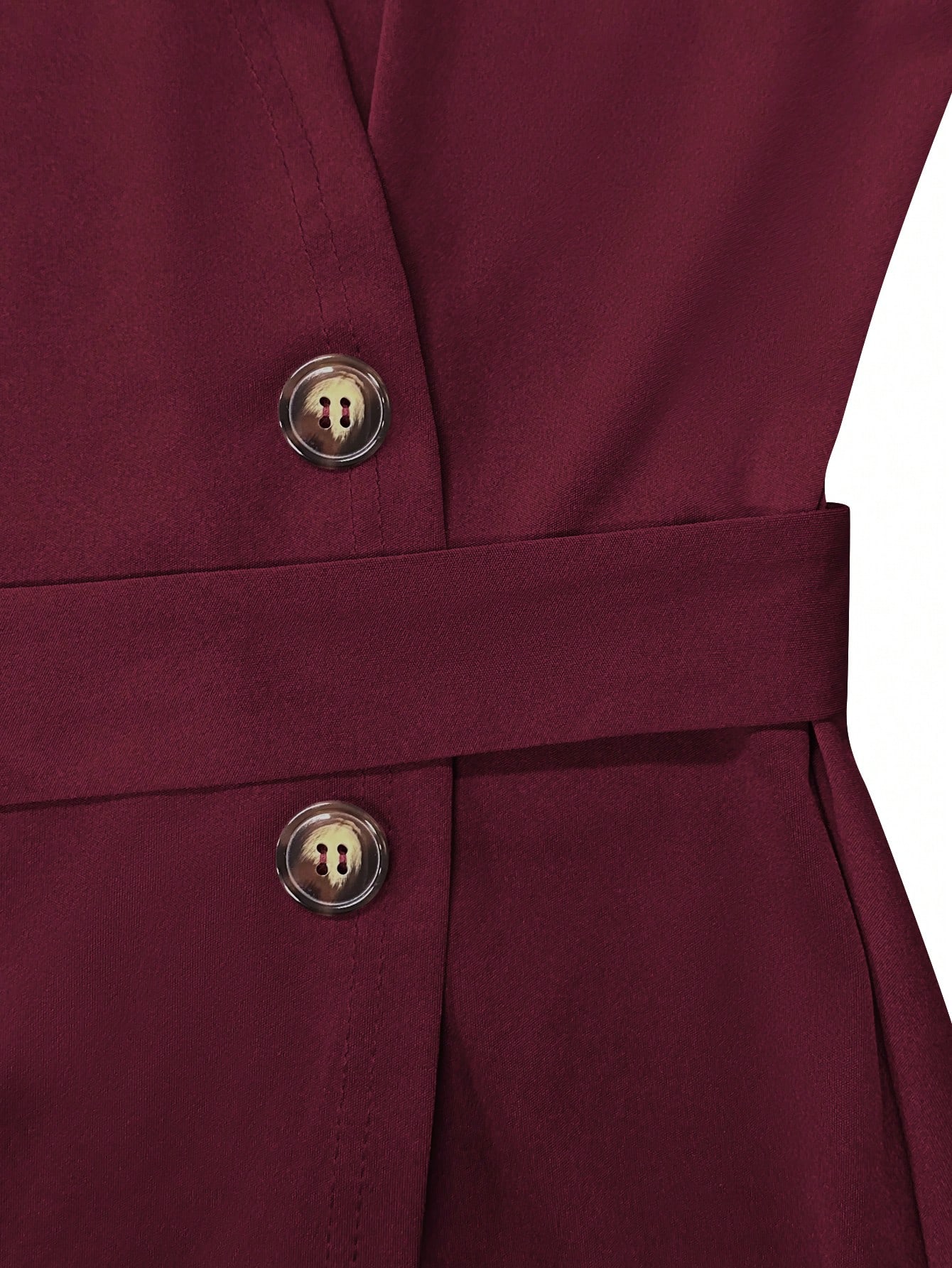 Vestido Midi Cruzado Borgoña p - Wrap Dress Work reseña y precio