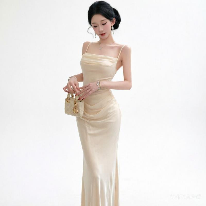 Elegante Vestido de Noche Beig - Women Formal Wear Xxl reseña y precio