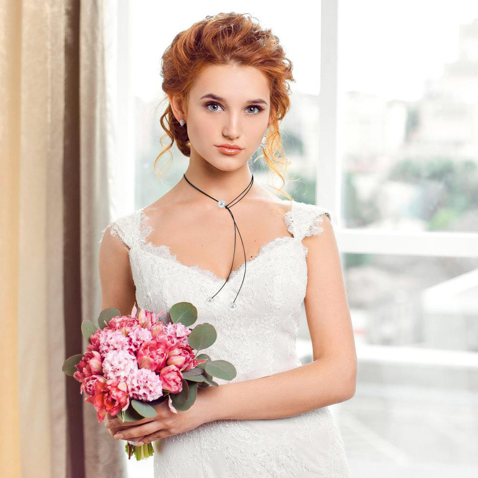 Collar de Cordón de Doble Capa - Formal Wear Jewelry For Women reseña y precio