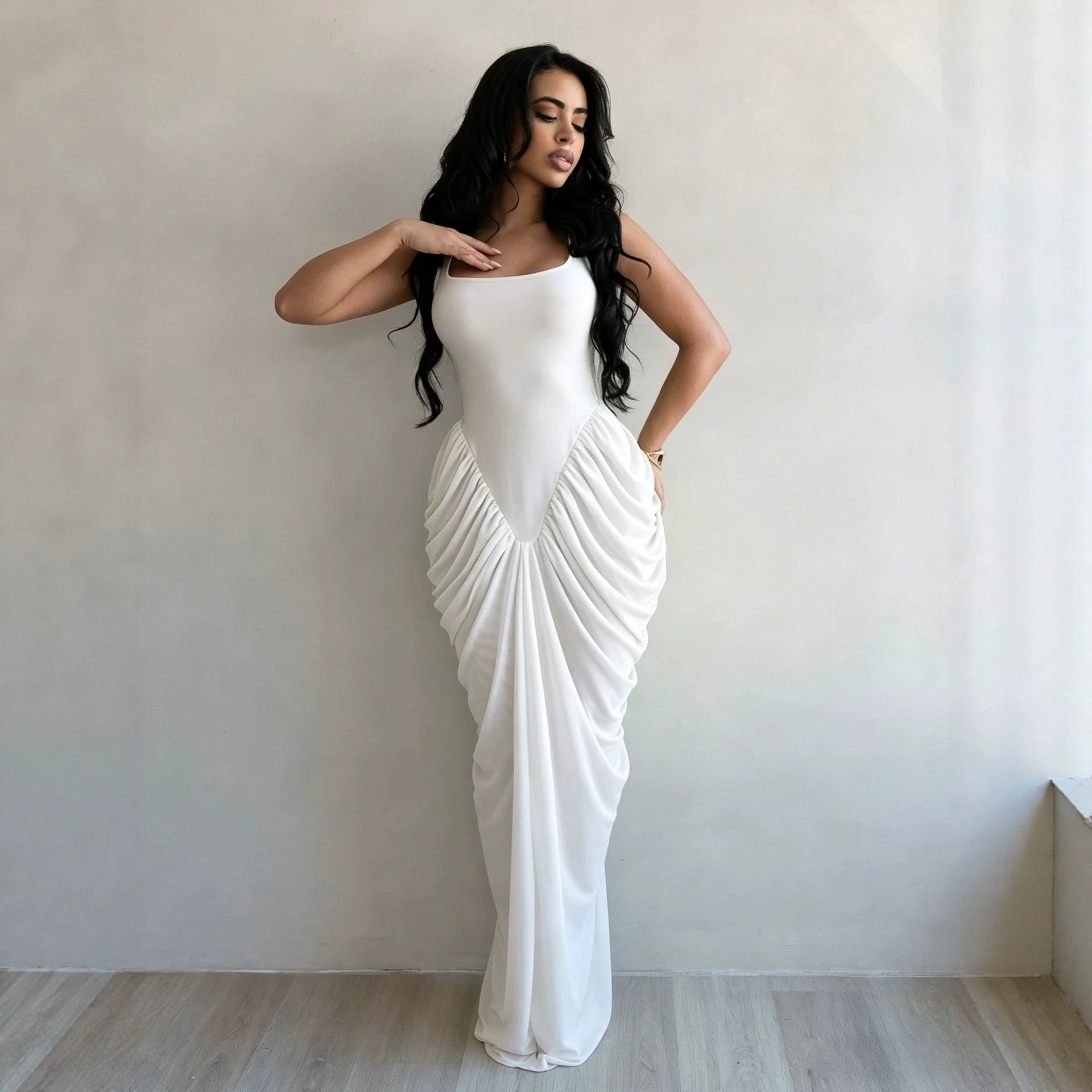 Vestido Largo para Mujer, Vest - Wrap Dress Work reseña y precio