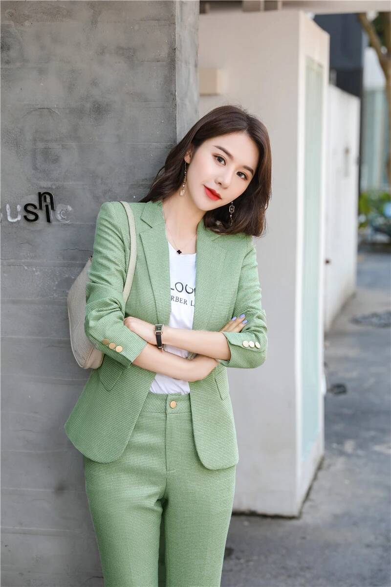 Novelty Green Uniform Designs  - Women Formal Wear For Interview reseña y precio