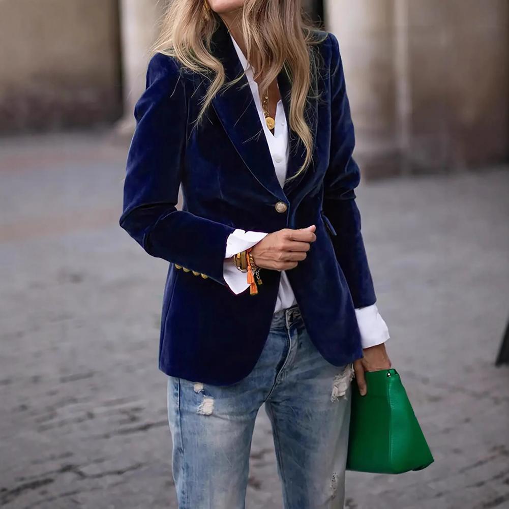 Blazer de terciopelo de talla  - Women'S Office Formal Wear For Ladies reseña y precio