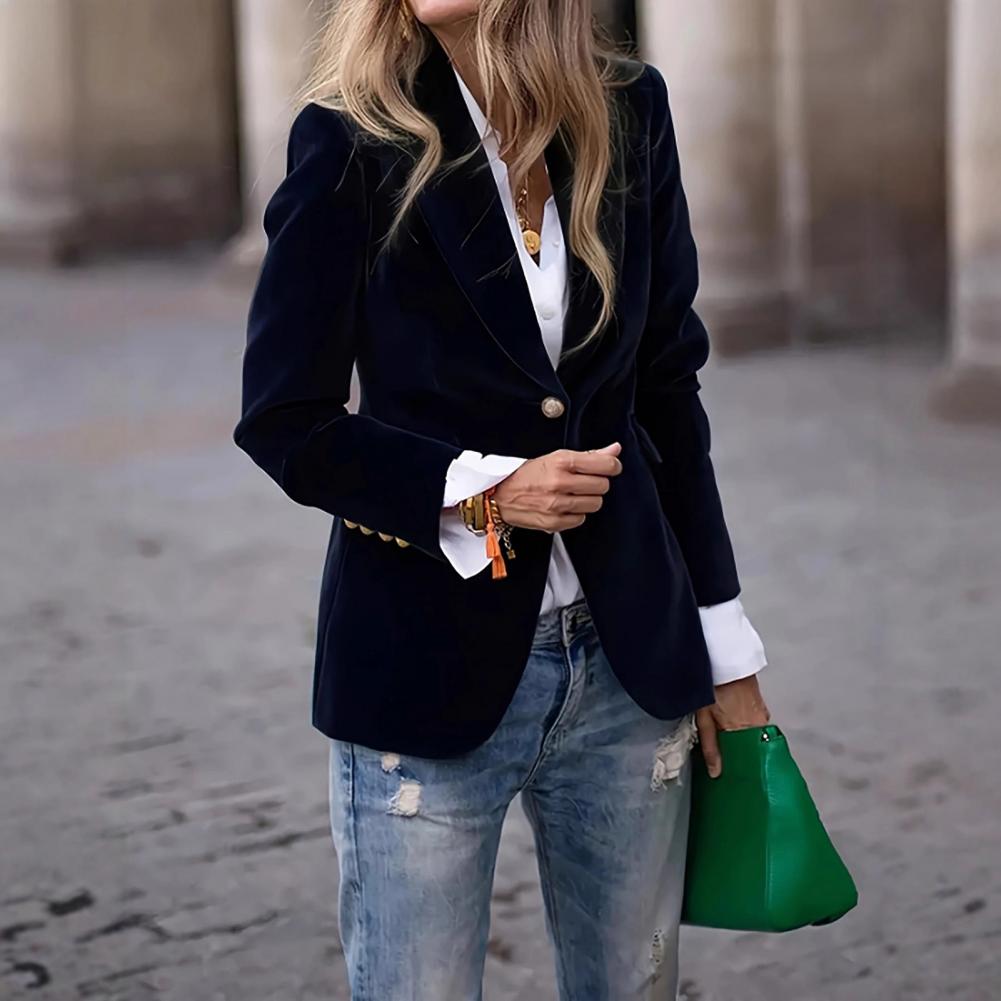 Blazer de terciopelo de talla  - Women'S Office Formal Wear For Ladies reseña y precio