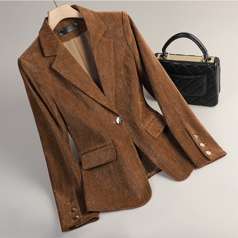 Blazer de terciopelo amarillo  - Women'S Office Formal Wear For Ladies reseña y precio
