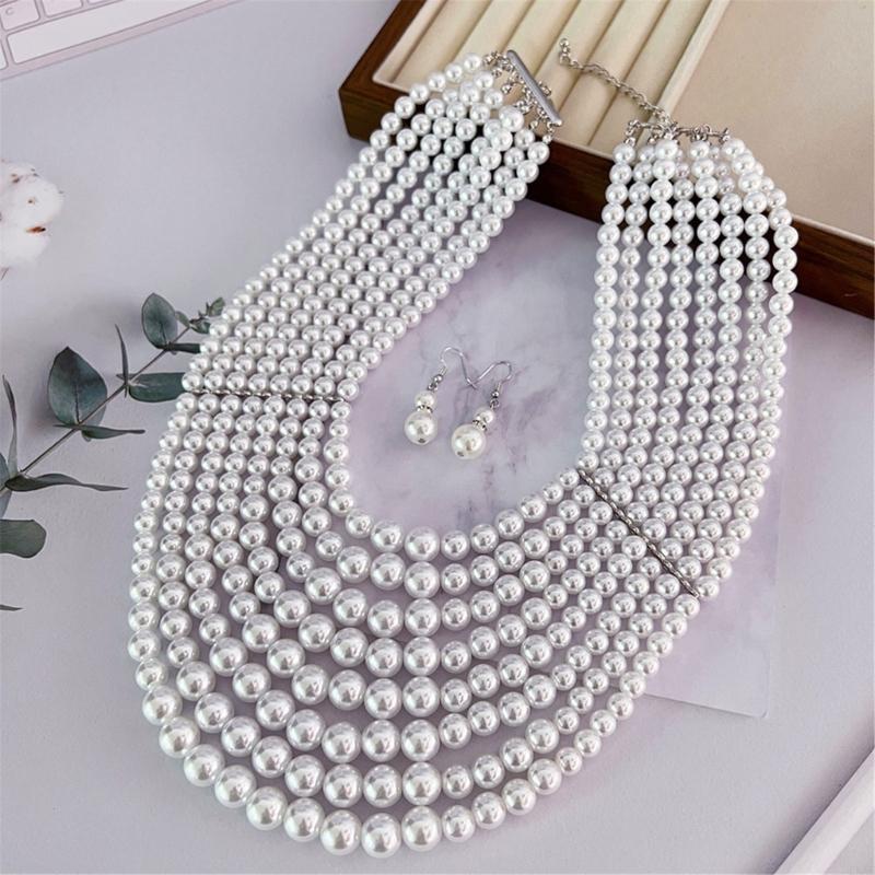 Sofisticado collar perlas imit - Formal Wear Jewelry For Women reseña y precio