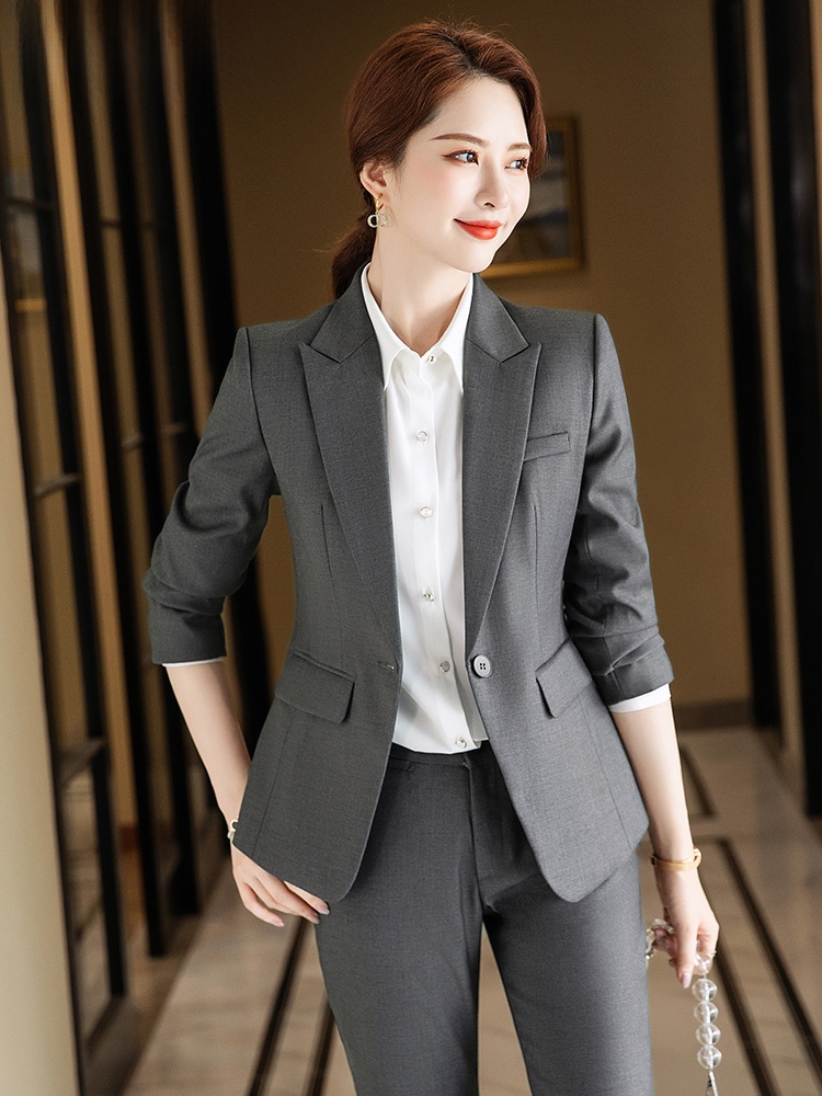 Conjunto de Traje Gris para Mu - Women Formal Wear For Interview reseña y precio