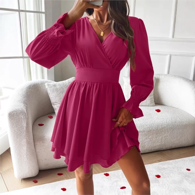 Vestidos 2025, ropa de mujer c - Wrap Dress Work reseña y precio