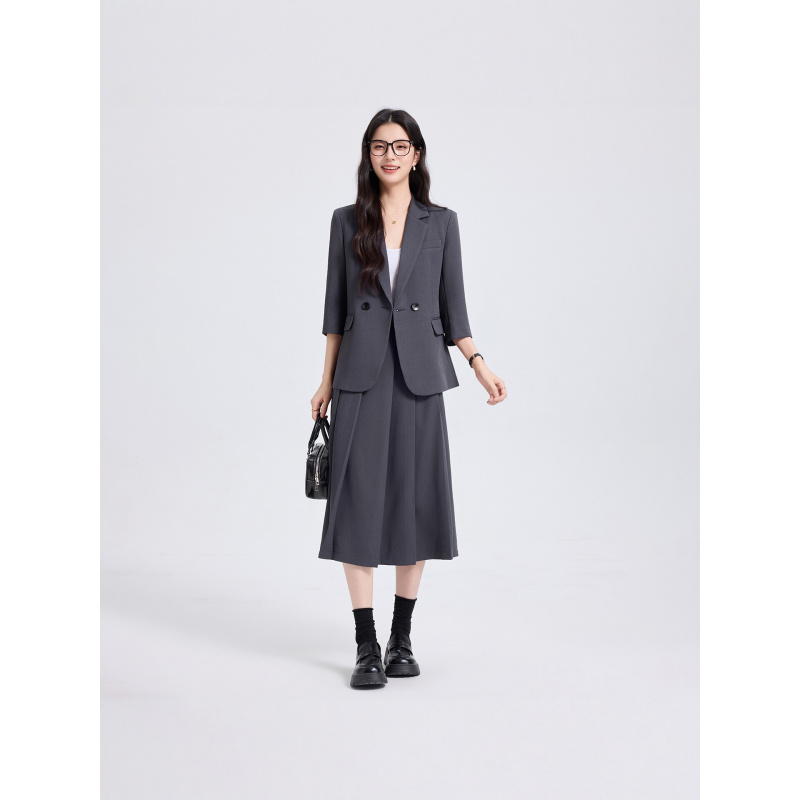 Conjunto de Traje Azul Marino  - Women Formal Wear For Interview reseña y precio