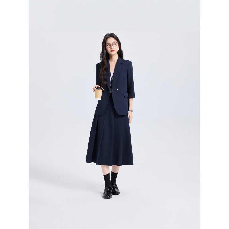 Conjunto de Traje Azul Marino  - Women Formal Wear For Interview reseña y precio