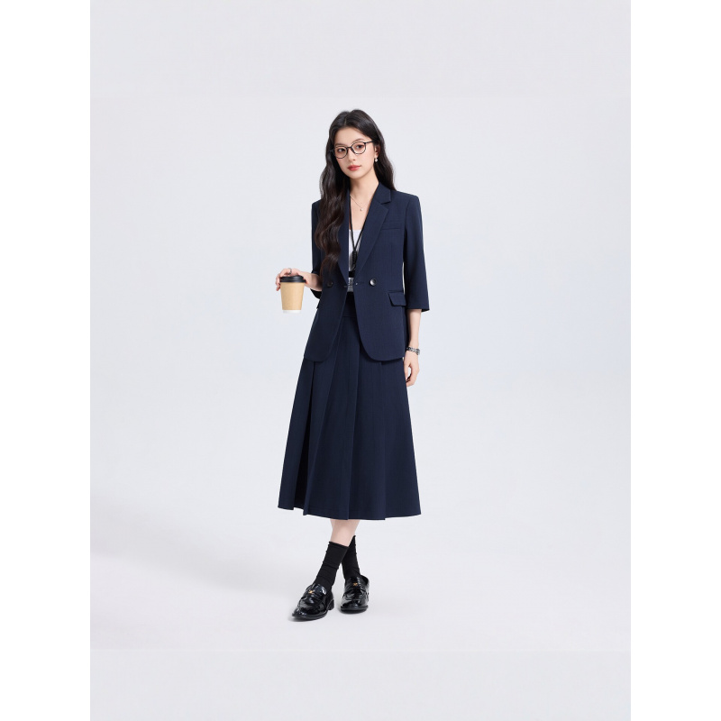 Conjunto de Traje Azul Marino  - Women Formal Wear For Interview reseña y precio