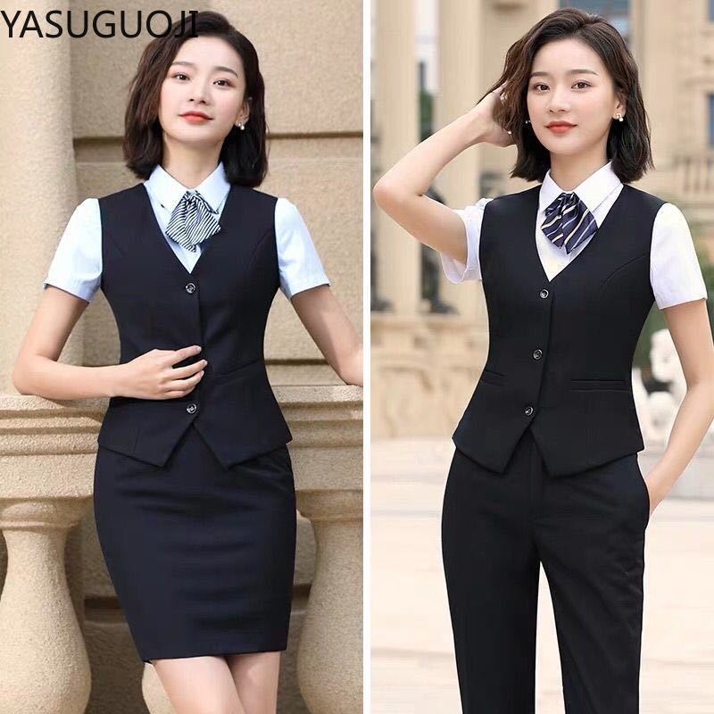 YASUGUOJI-Chaleco elegante par - Women Formal Wear For Interview reseña y precio