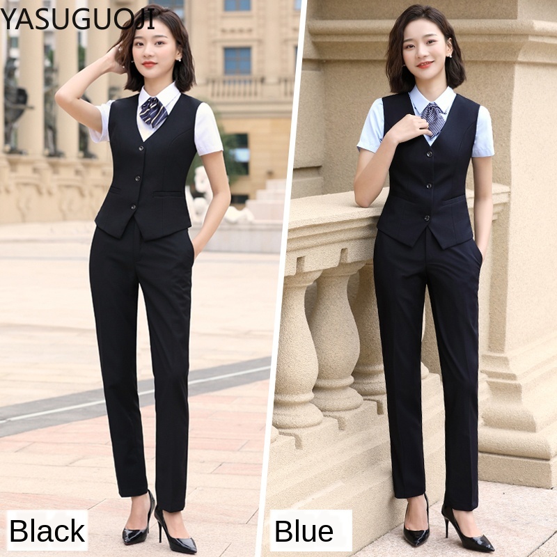 YASUGUOJI-Chaleco elegante par - Women Formal Wear For Interview reseña y precio