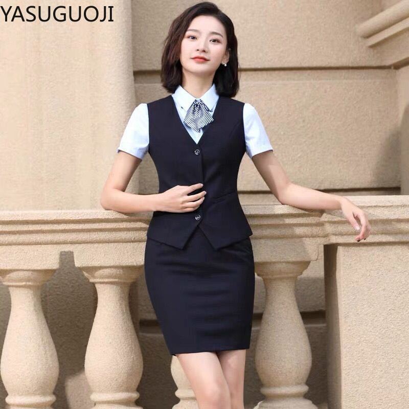YASUGUOJI-Chaleco elegante par - Women Formal Wear For Interview reseña y precio