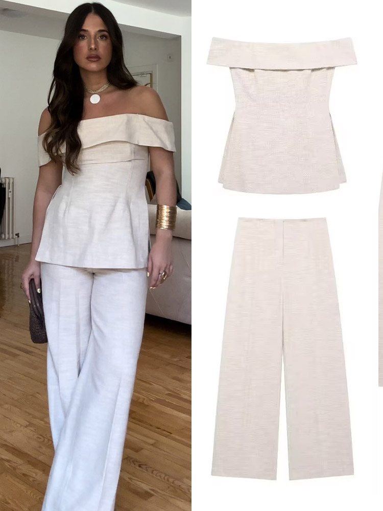 HH-pantalones sueltos con crem - Women'S Formal Wear Pants reseña y precio