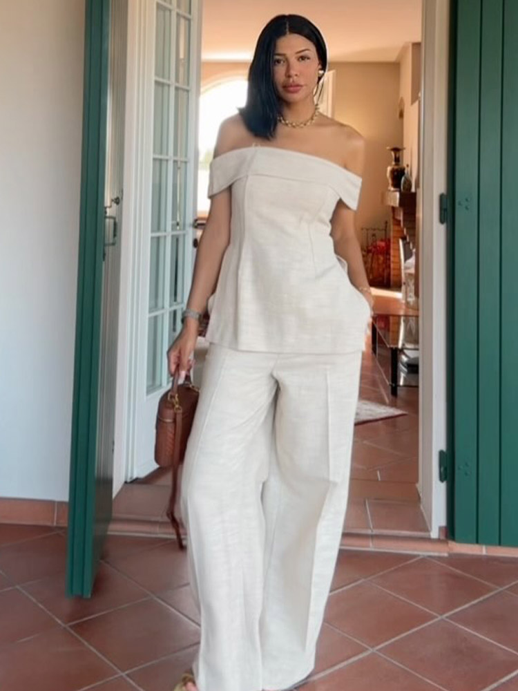 HH-pantalones sueltos con crem - Women'S Formal Wear Pants reseña y precio